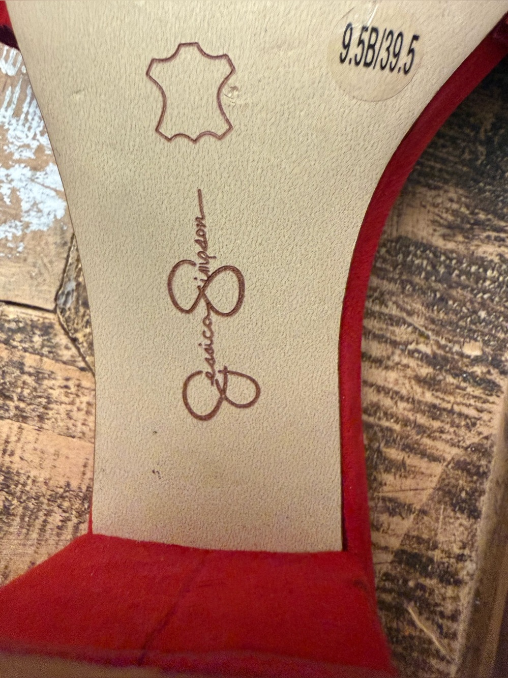 Jessica Simpson Red Ruffle Block Heel Mules - Picture 3 of 5